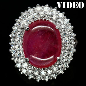 Рубиновое кольцо из серебра