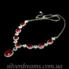 Рубиновое ожерелье в серебре