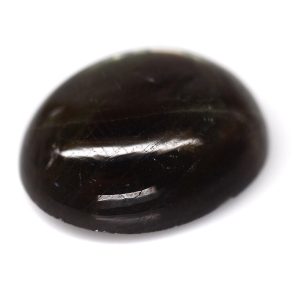 Натуральный чёрный звёздчатый сапфир 16х13 мм