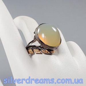 Кольцо серебро натуральный опал