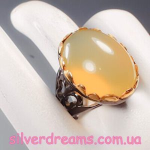Перстень серебро натуральный опал