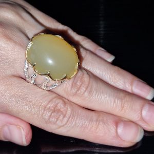 Кольцо корона серебро натуральный опал