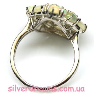 Кольцо серебро натуральный опал
