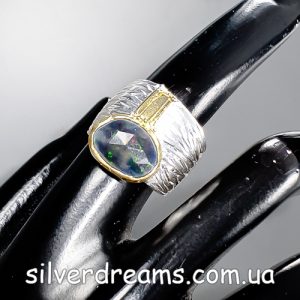 Кольцо серебро натуральный австралийский опал