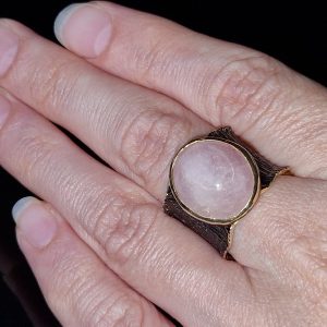 Кольцо серебро натуральный морганит