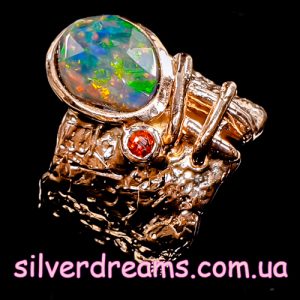 Кольцо серебро натуральный австралийский опал