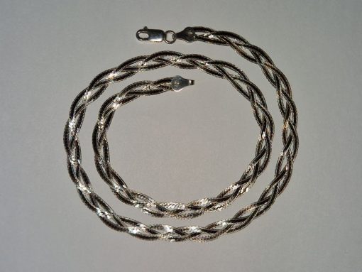 Ожерелье цепочка Косичка серебро 925