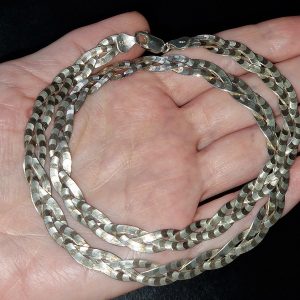 Цепочка ожерелье косичка серебро 925
