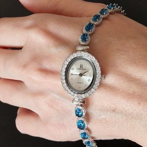 Часы/браслет серебро натуральный лондон-топаз