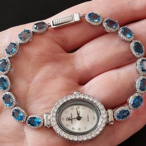 Часы/браслет серебро природный лондон-топаз