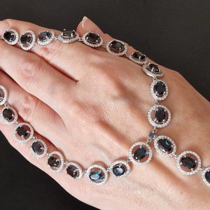 Ожерелье серебро натуральный лондон топаз