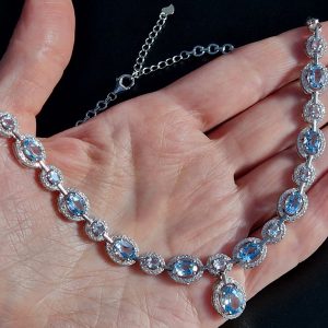 Ожерелье серебро натуральный топаз