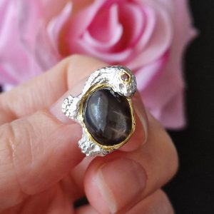 Подвес серебро натуральный солнечный камень кошачий глаз