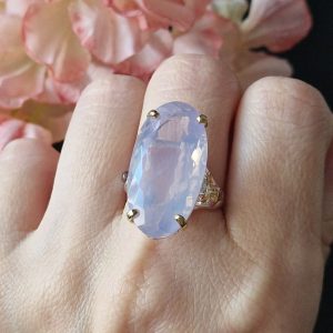 Кольцо серебро природный лавандовый кварц