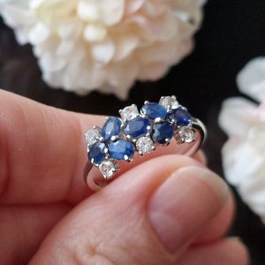 Кольцо серебро натуральный кианит