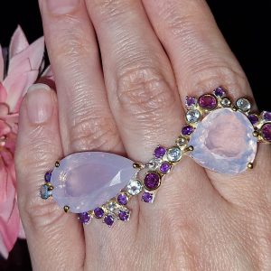 Подвес серебро натуральный лавандовый кварц