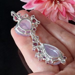 Подвес серебро натуральный лавандовый кварц