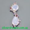 Кулон серебро природный лавандовый кварц