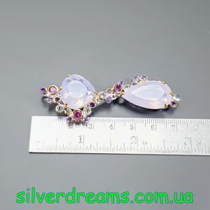 Подвес серебро натуральный лавандовый кварц