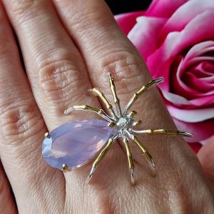 Кулон серебро природный лавандовый кварц