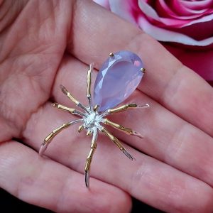 Кулон серебро природный лавандовый кварц