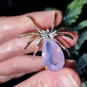 Кулон серебро природный лавандовый кварц