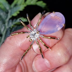 Кулон серебро природный лавандовый кварц