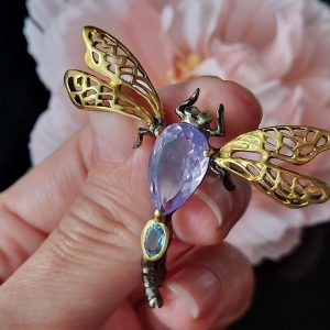 Подвес/брошь серебро натуральный лавандовый кварц