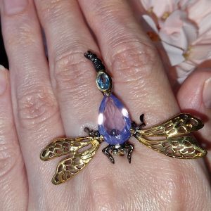 Подвес/брошь серебро натуральный лавандовый кварц