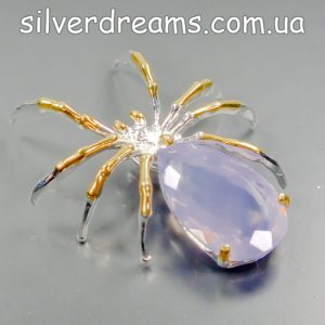 Подвес серебро натуральный лавандовый кварц