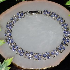 Браслет серебро природный танзанит