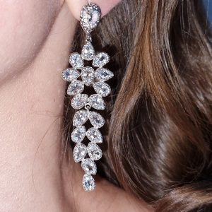 Серьги серебро природный аквамарин