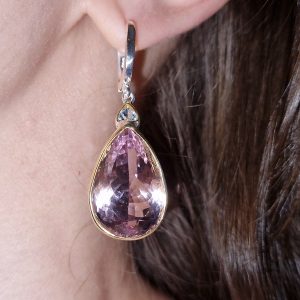 Серьги серебро натуральный аметрин