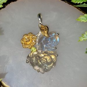 Подвес серебро натуральный лабрадорит