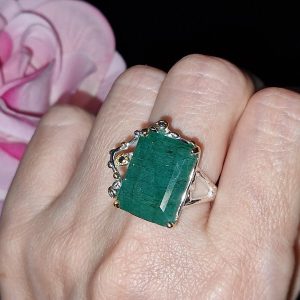 Перстень серебро натуральный берилл