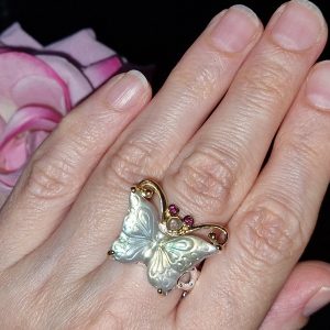 Кольцо серебро натуральный лабрадор