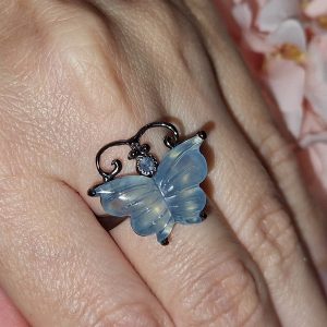 Перстень серебро натуральный аквамарин