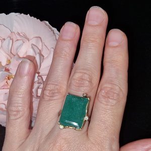 Кольцо серебро природный берилл