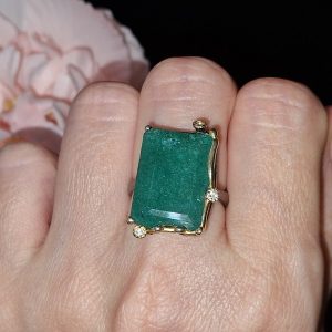 Перстень серебро натуральный берилл