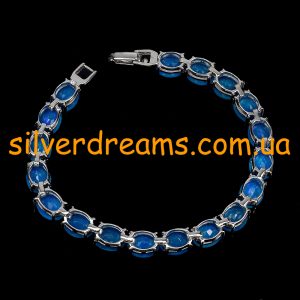 Серебряный браслет с голубым опалом
