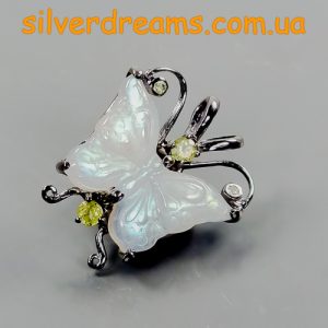 Кулон серебро природный лабрадорит