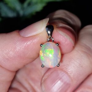 Кулон серебро природный эфиопский опал