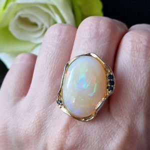 Перстень серебро натуральный эфиопский опал