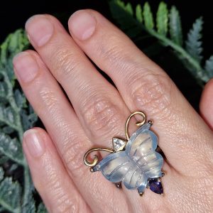 Перстень серебро натуральный аквамарин иолит топаз