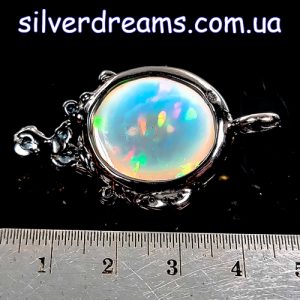 Кулон серебро природный эфиопский опал