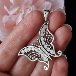 Подвес серебро натуральный марказит