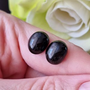 Натуральные звёздчатые диопсиды 2 шт. 11х9 мм