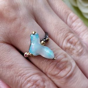 Кольцо серебро натуральный эфиопский опал