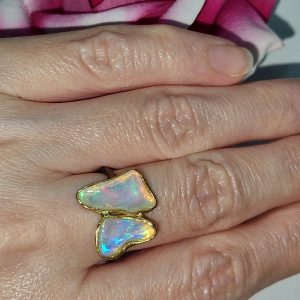 Кольцо серебро натуральный эфиопский опал