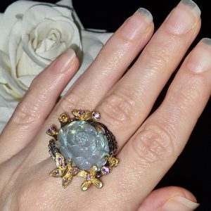 Перстень серебро натуральный лабрадор